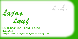 lajos lauf business card